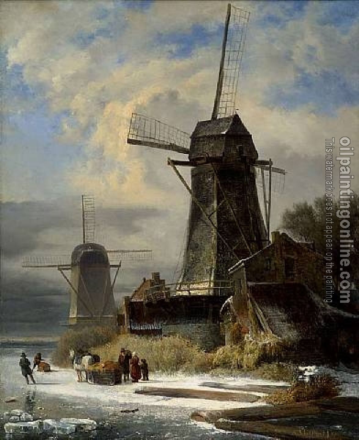 Schelfhout, Andreas - Paysage d'Hiver au Moulin